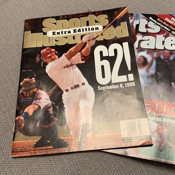 Vintage Lot of 2 Sports Illustrated Magazines Featuring Mark McGwire 1998 - Picture 5 of 5